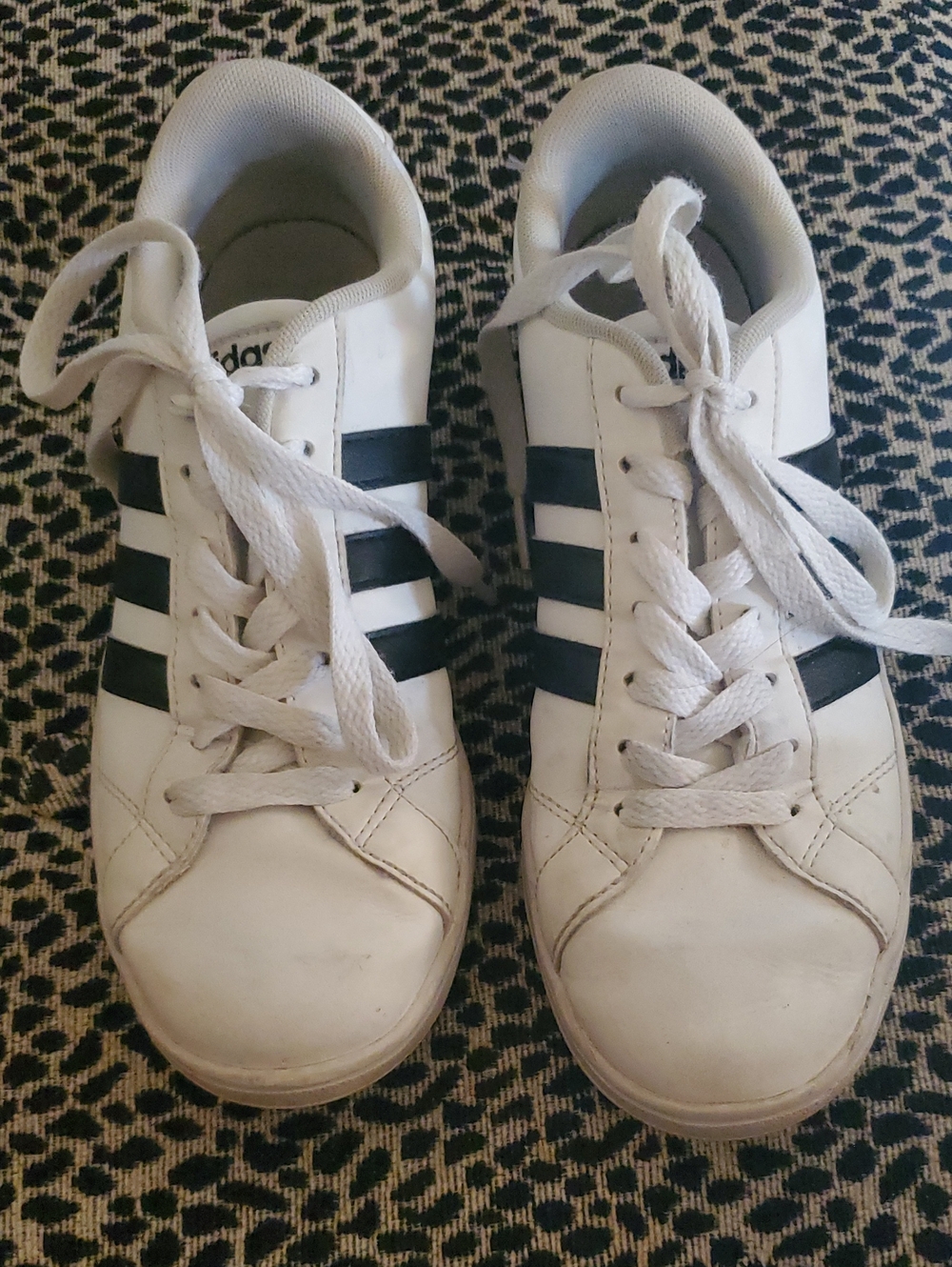 adidas White and Black Low-Top Sneakers